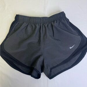 Nike Women's Dark Gray Athletic Running Shorts with Side Trim